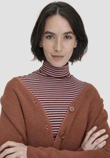 Striped softrib longsleeve fitted made of organic cotton and modal - 3