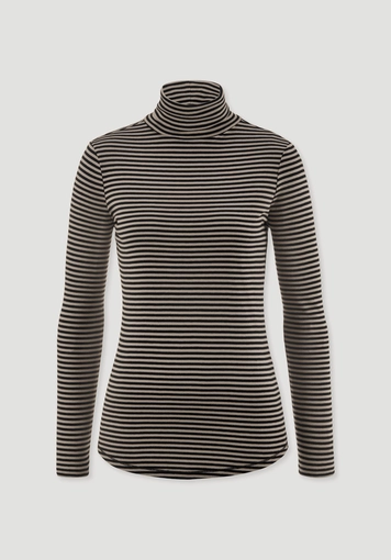Striped softrib longsleeve fitted made of organic cotton and modal - 4