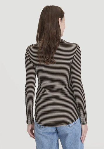 Streifen Softrib Longsleeve Fitted aus Bio-Baumwolle und Modal - 2