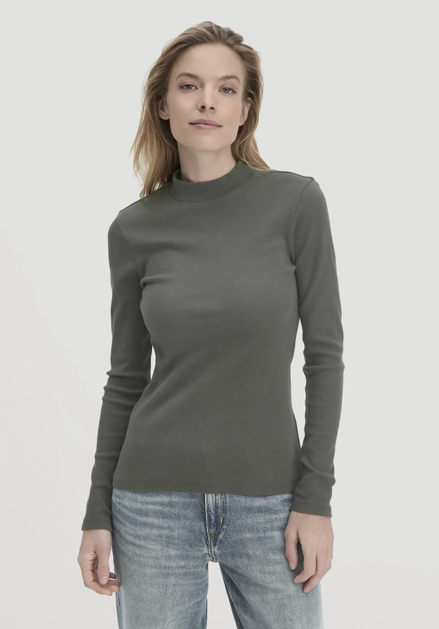 Rib Longsleeve Slim aus Bio-Baumwolle
