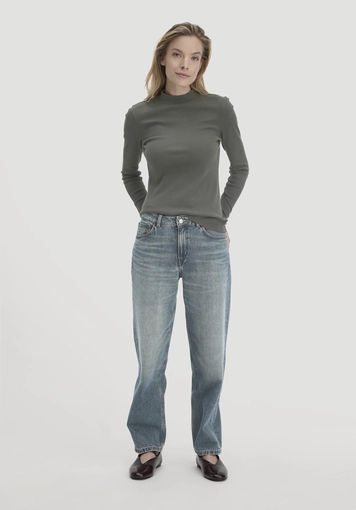 Rib Longsleeve Slim aus Bio-Baumwolle - 1