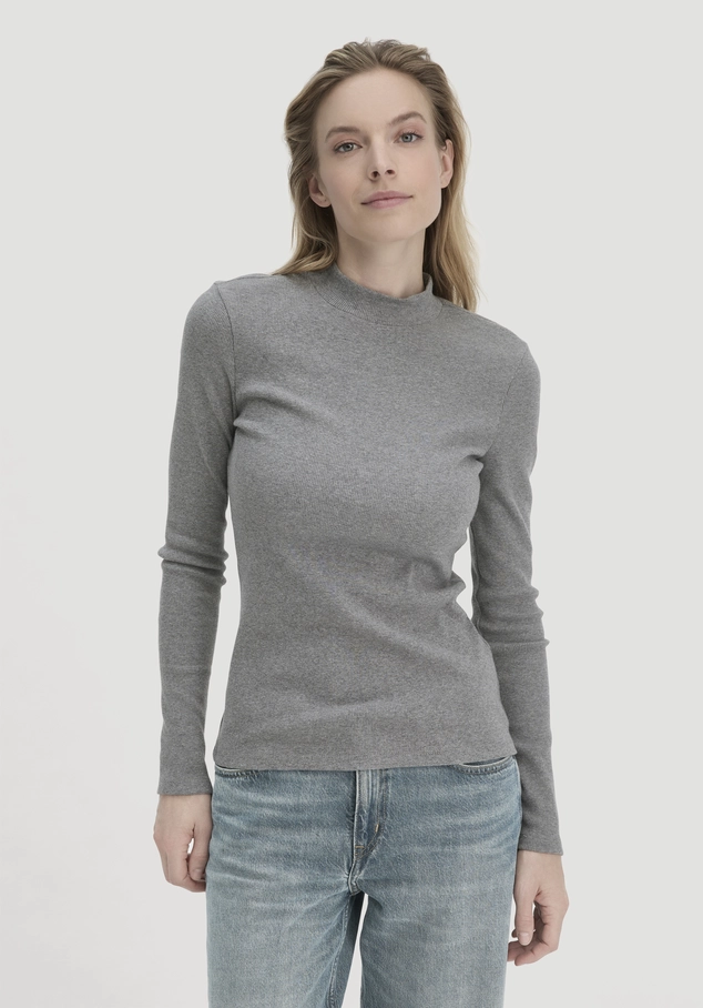 Rib Longsleeve Slim aus Bio-Baumwolle