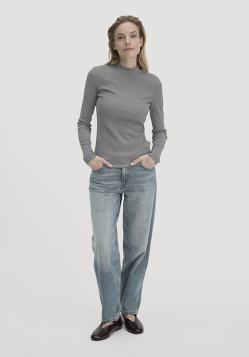 Rib Longsleeve Slim aus Bio-Baumwolle - 1