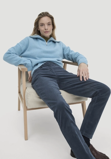 Slim Leg Regular Corduroy Trousers Made of Organic Cotton - 3