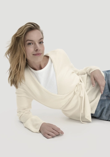 Relaxed knit jacket made from organic merino wool with cashmere - 4