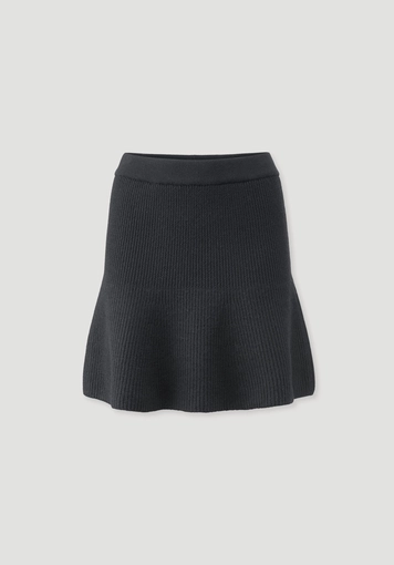 Relaxed knit skirt made from organic cotton and organic merino wool