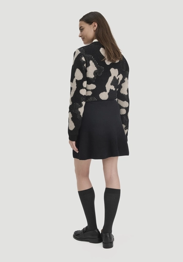 Relaxed knit skirt made from organic cotton and organic merino wool - 1