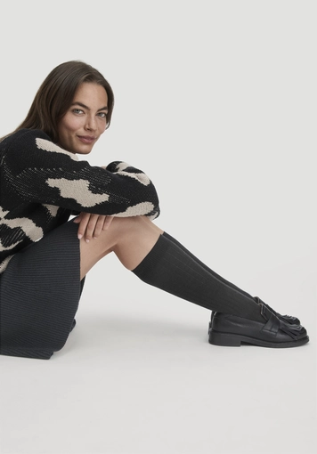 Relaxed knit skirt made from organic cotton and organic merino wool - 3