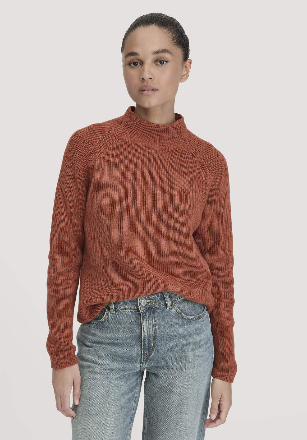 hessnatur Damen Pullover Relaxed aus Bio-Baumwolle - braun Größe XXL