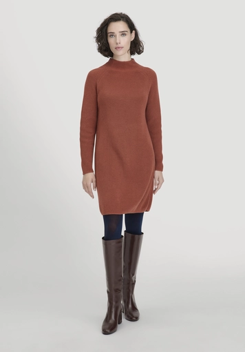 Regular knit dress made from pure organic cotton - 0