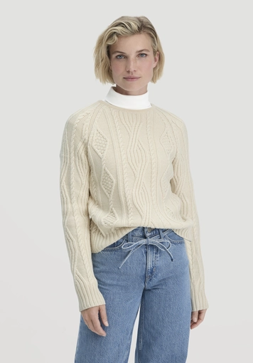 Strick Pullover Regular aus Bio-Schurwolle und Bio-Baumwolle - 0