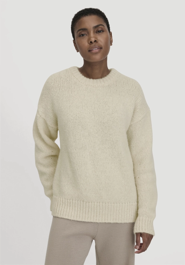 Strick Pullover Relaxed aus Alpaka mit Bio-Baumwolle