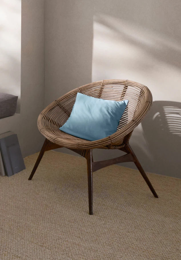 Percale cushion cover made from pure organic cotton