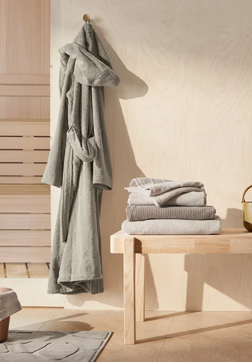 Long bathrobe Relaxed made of pure organic cotton - 0