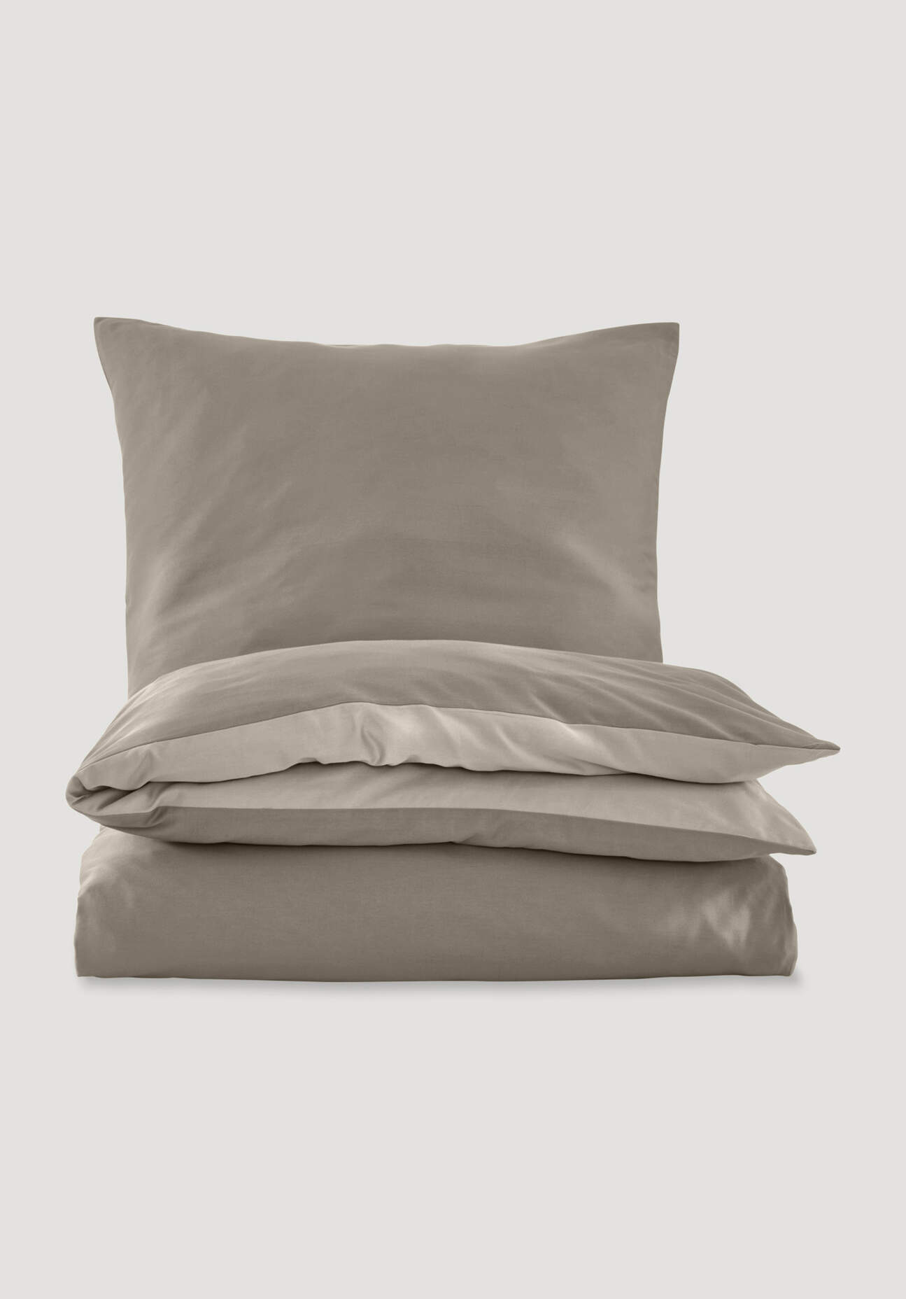 Thumbnail - hessnatur Satin Wende Bettwäsche Set aus Bio-Baumwolle - beige - Größe 135x200 / 40x80 cm