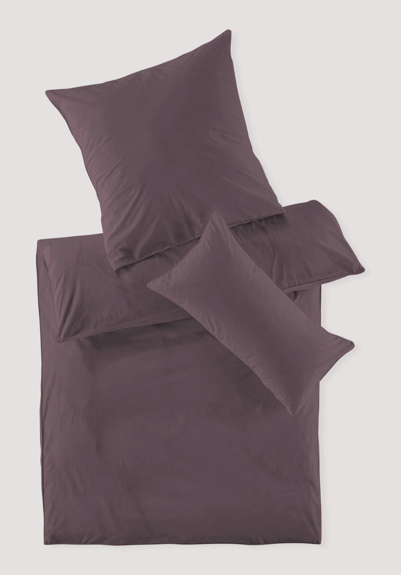 hessnatur Perkal Bettwäsche-Set aus Bio-Baumwolle - lila - Größe 135x200 / günstig online kaufen