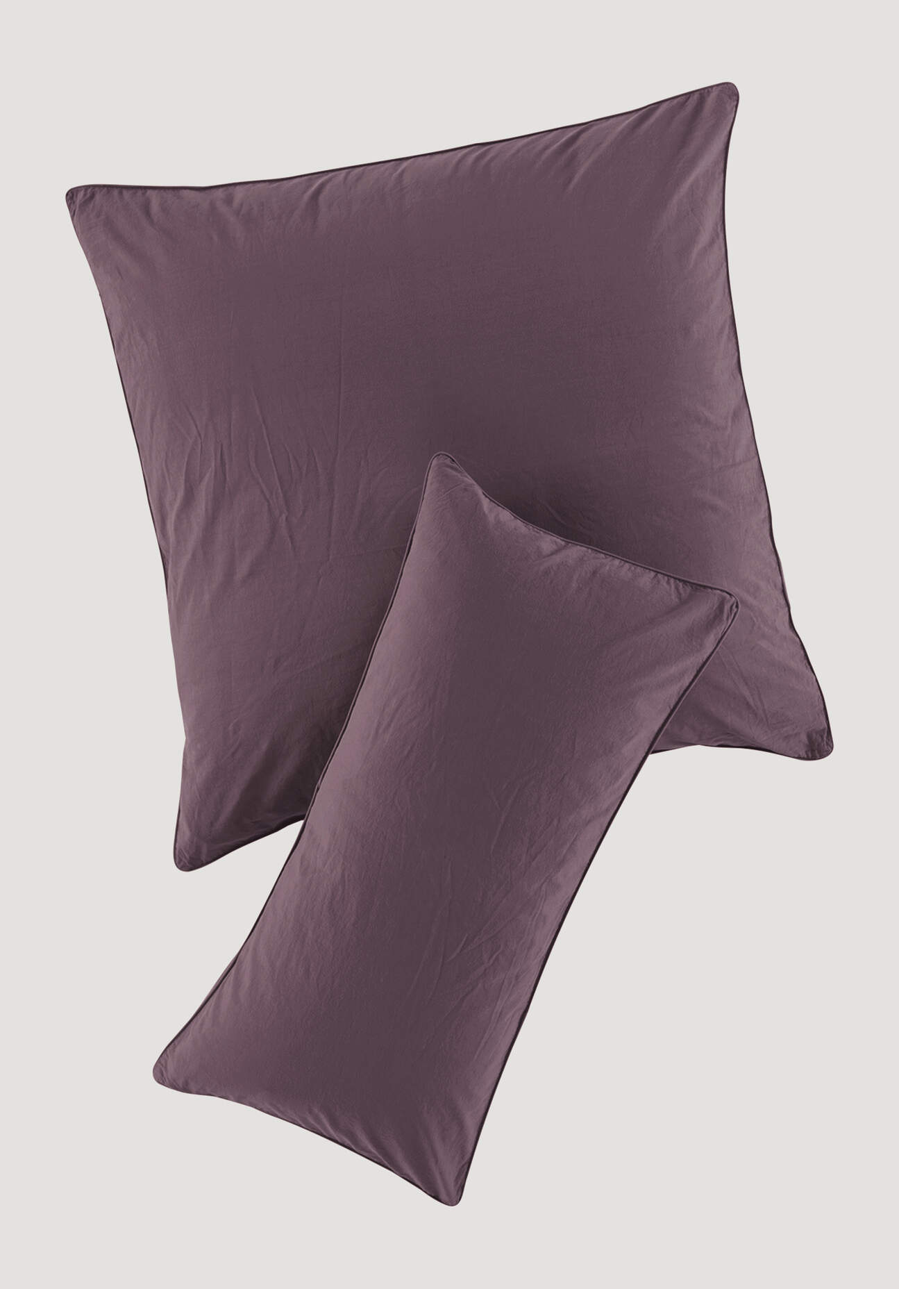 hessnatur Perkal Kissenbezug aus Bio-Baumwolle - lila - Größe 80x80 cm günstig online kaufen