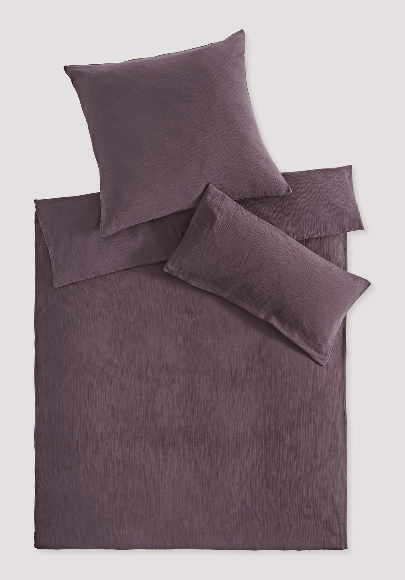 hessnatur Musselin Bettwäsche-Set aus Bio-Baumwolle - lila - Größe 240x220 günstig online kaufen