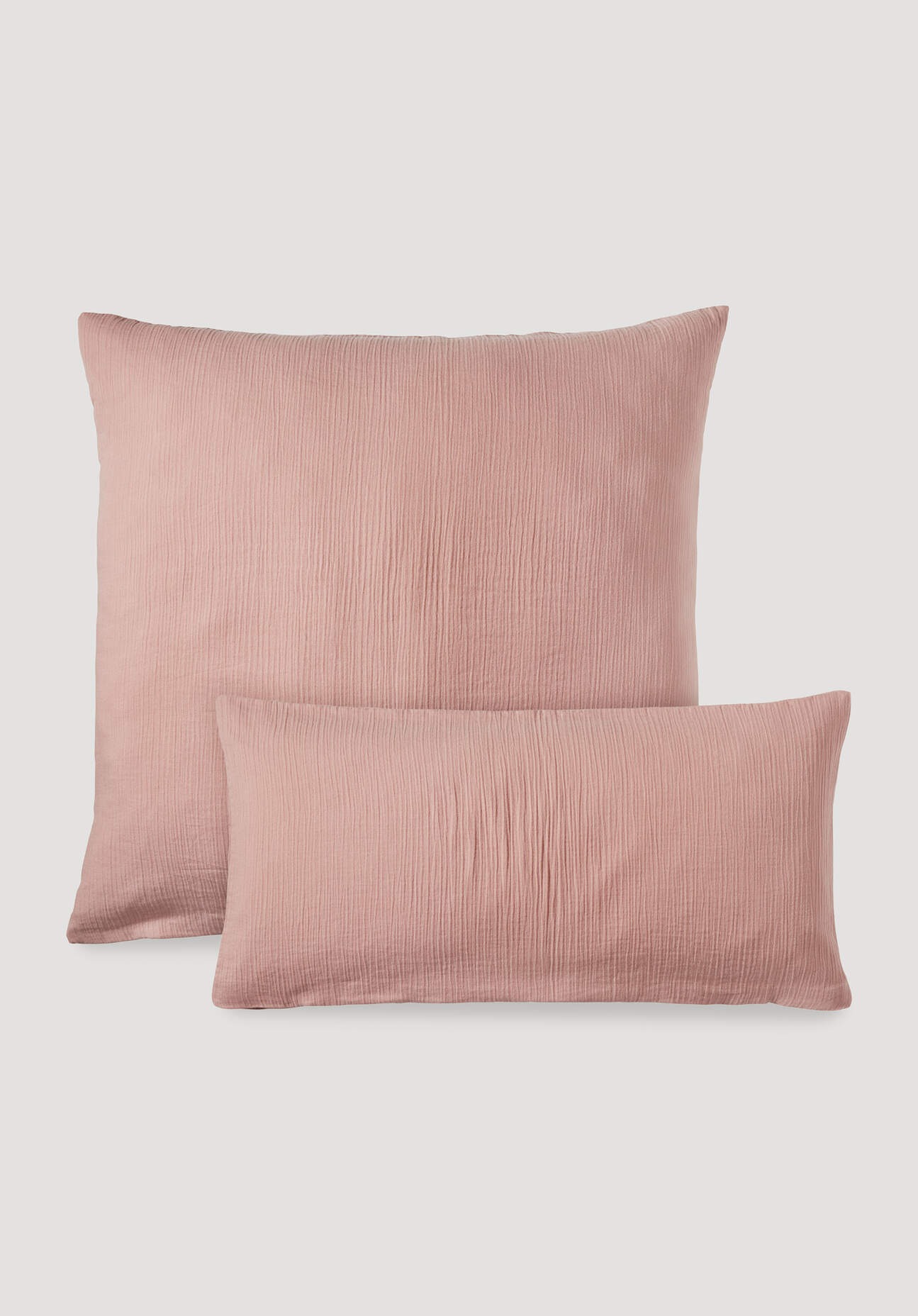 hessnatur Musselin Kissenbezug aus Bio-Baumwolle - rosa - Größe 80x80 cm günstig online kaufen