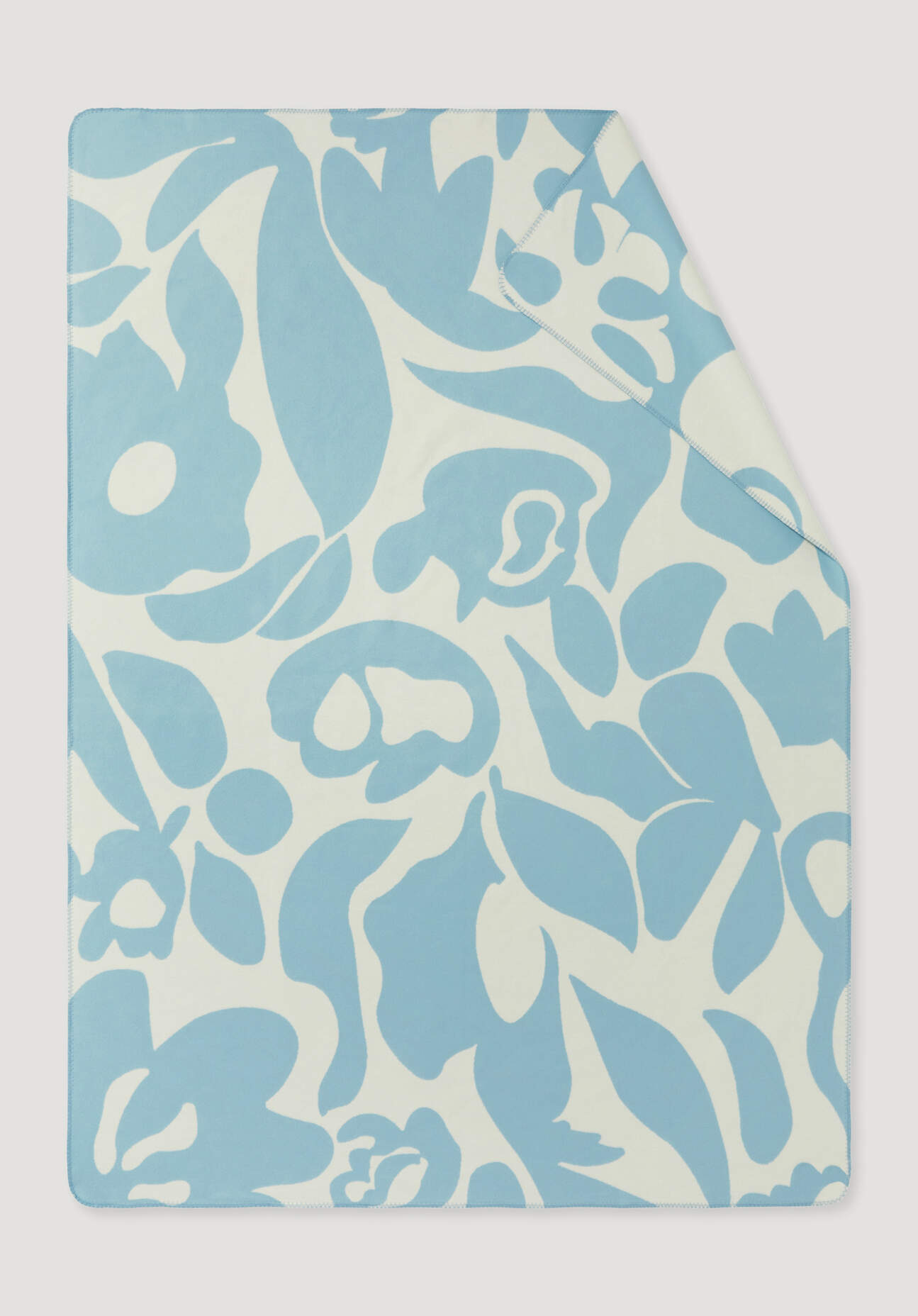 hessnatur Plaid LILO aus Bio-Baumwolle - blau Größe 150x200 cm