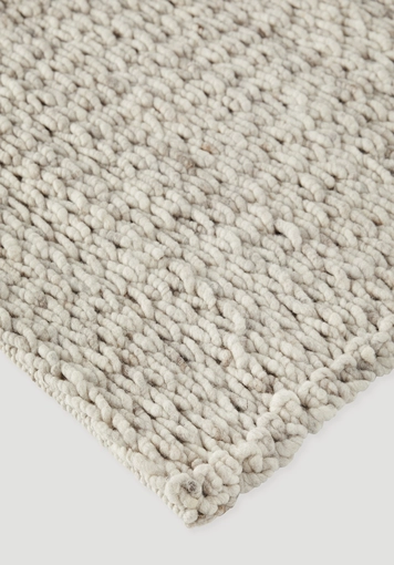 Woven Rhön sheep rug with braided pattern made from regional new wool - 0