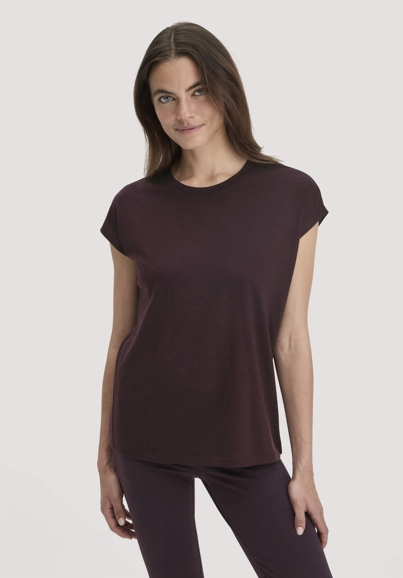 hessnatur Loungewear Shirt Relaxed ACTIVE FUNCTIONAL aus Bio-Merinowolle und TENCEL™ Lyocell - braun Größe 38