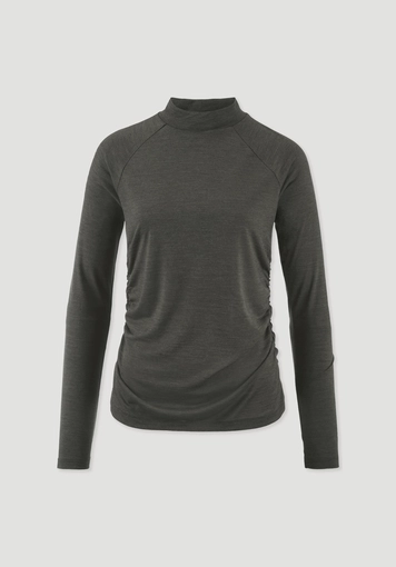 Shirt long sleeve slim ACTIVE FUNCTIONAL made of organic merino wool and TENCEL™ Lyocell - 4