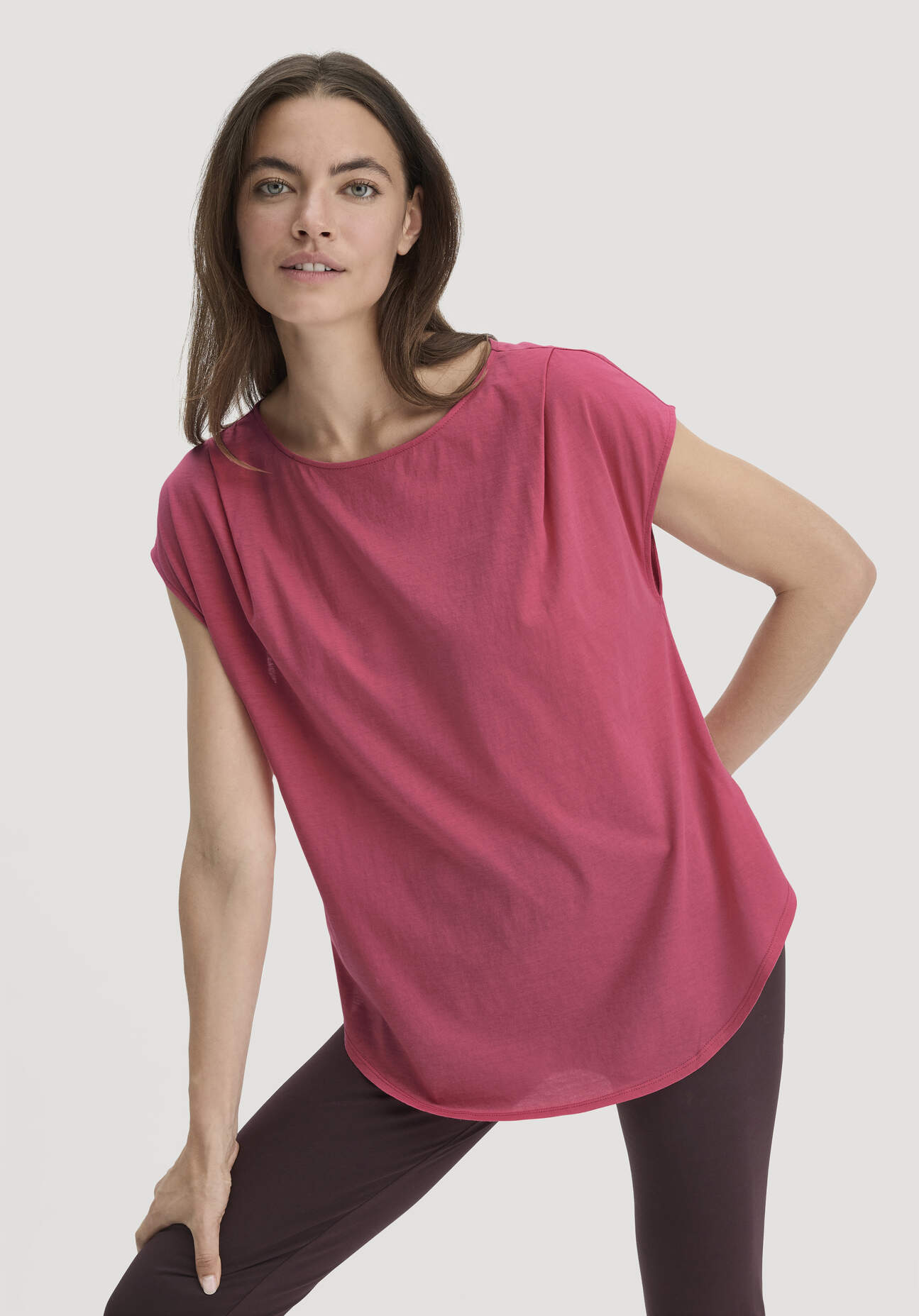 hessnatur Loungewear Shirt Relaxed ACTIVE LIGHT aus Bio-Baumwolle - lila Größe 34