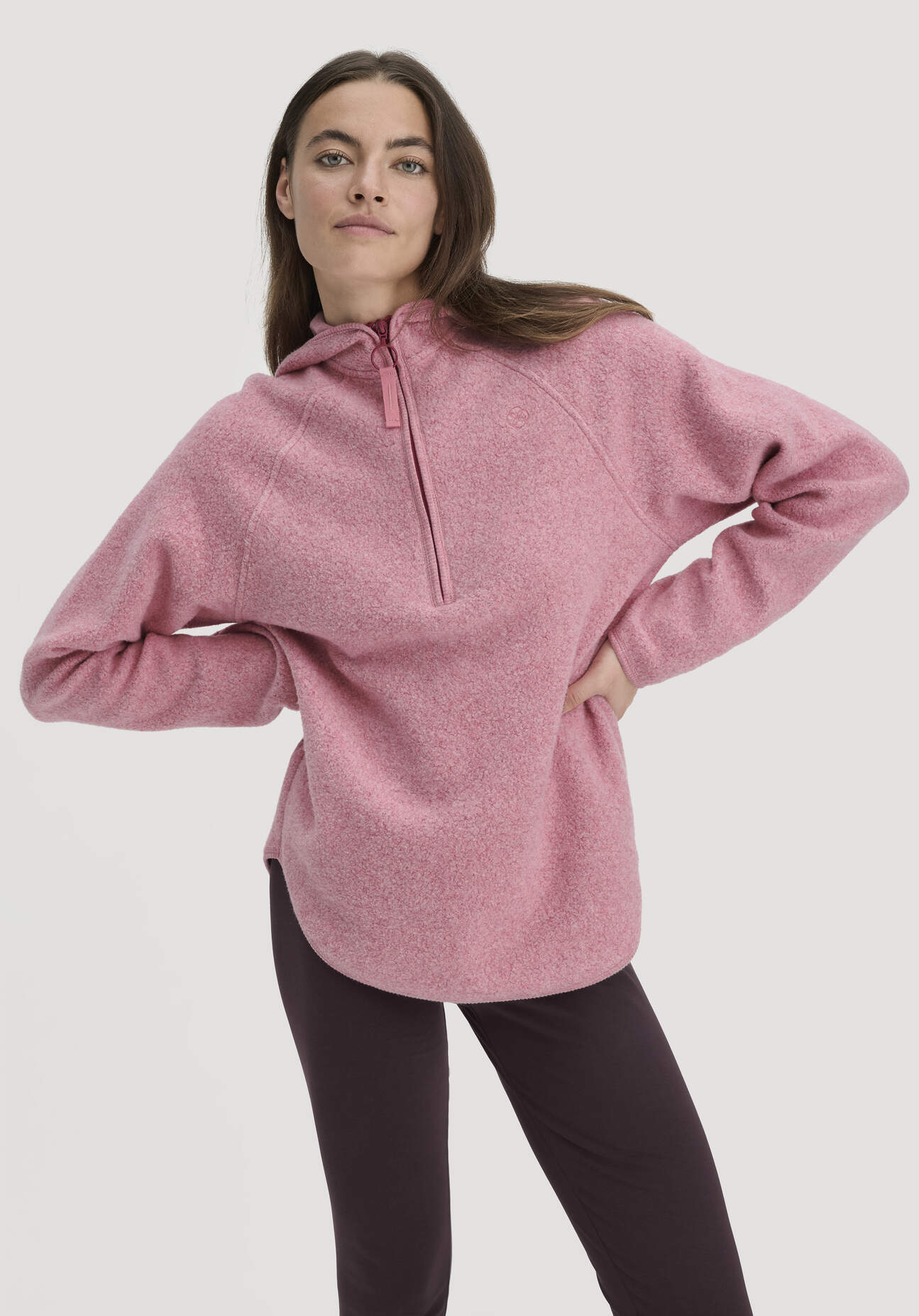 hessnatur Loungewear Fleece Hoodie Relaxed ACTIVE LIGHT aus Bio-Baumwolle - lila Größe XXL