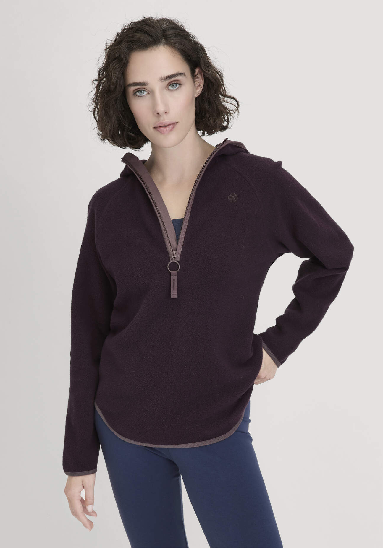 hessnatur Loungewear Fleece Hoodie Relaxed ACTIVE LIGHT aus Bio-Baumwolle - braun Größe XXL