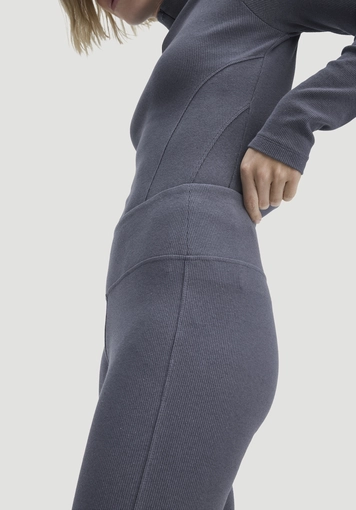 Rib Leggings High Waist aus Bio-Baumwolle mit recycelter Baumwolle - 2