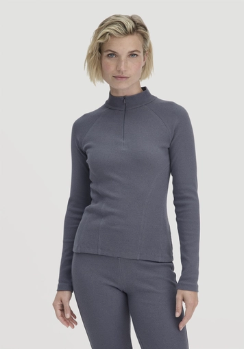 Longsleeve Fitted aus Bio-Baumwolle mit recycelter Baumwolle - 0