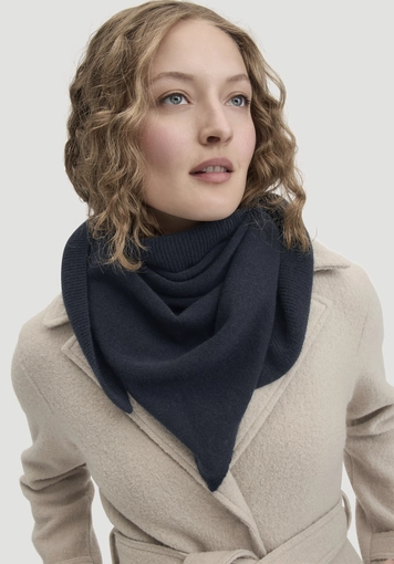 BETTER RECYCLING triangular scarf made from pure cashmere - 0