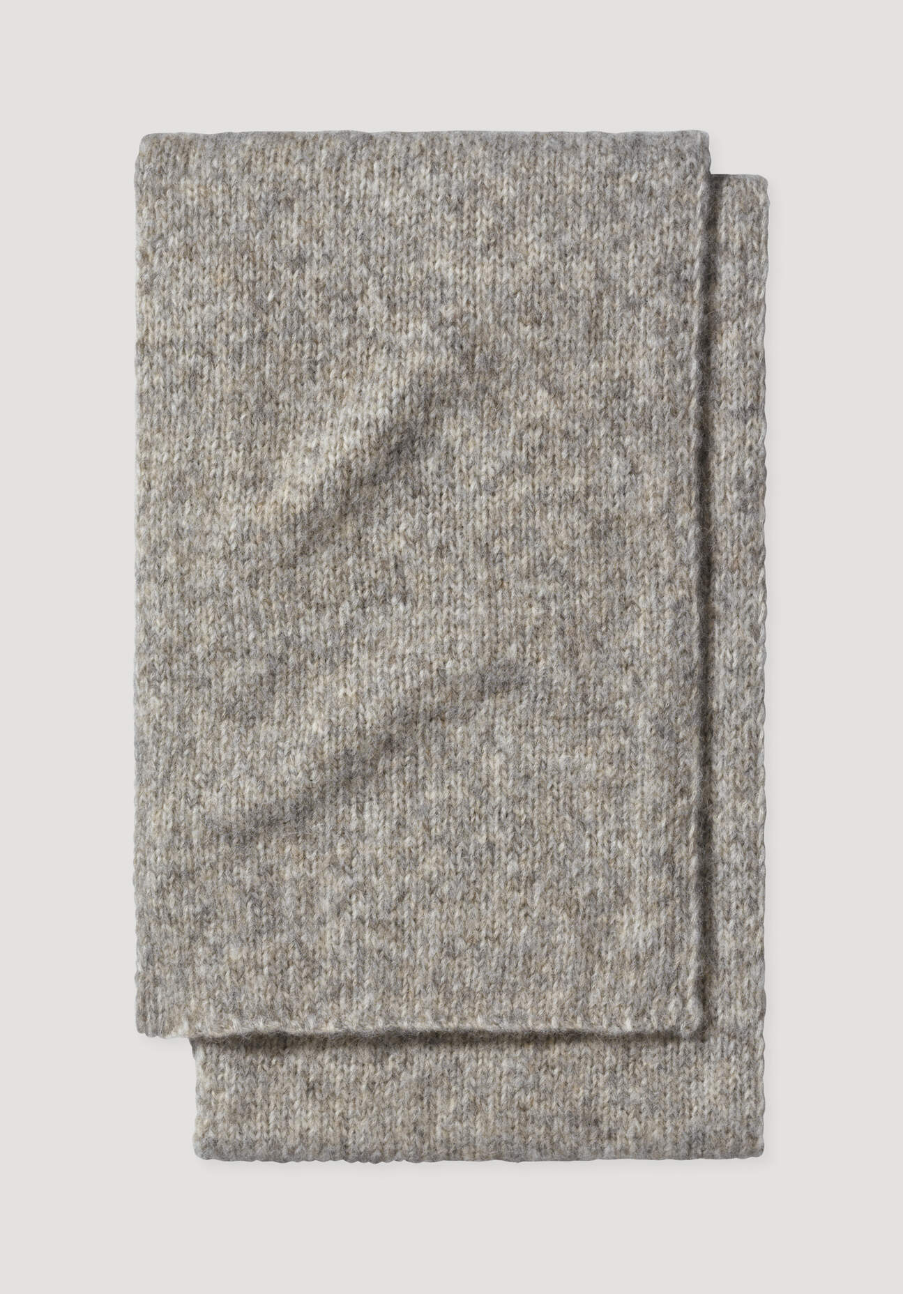 Thumbnail - hessnatur Damen Strick Schal aus Alpaka mit Bio-Pima-Baumwolle - grau - Größe 28x184 cm