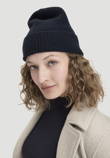 Mütze BETTER RECYCLING aus reinem Cashmere - 0
