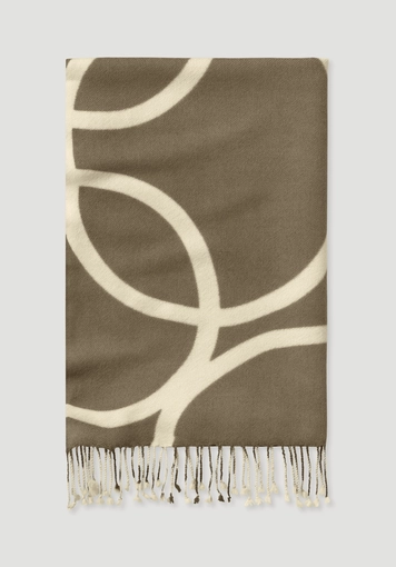 Schal mit Signé aus reiner Schurwolle