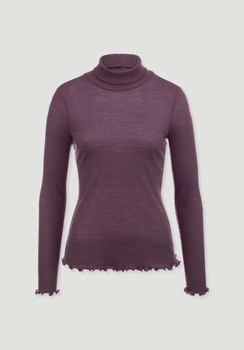 Longsleeve mit Rollkragen WARM TOUCH aus Bio-Merinowolle und TENCEL™ Lyocell