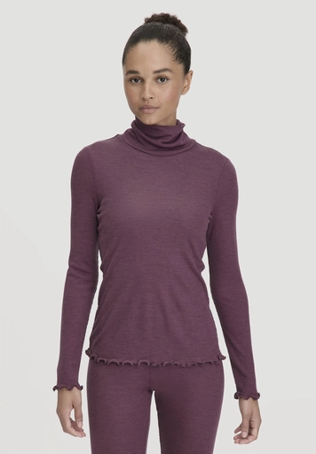 WARM TOUCH turtleneck long-sleeve shirt made from organic merino wool and TENCEL™ Lyocell - 0