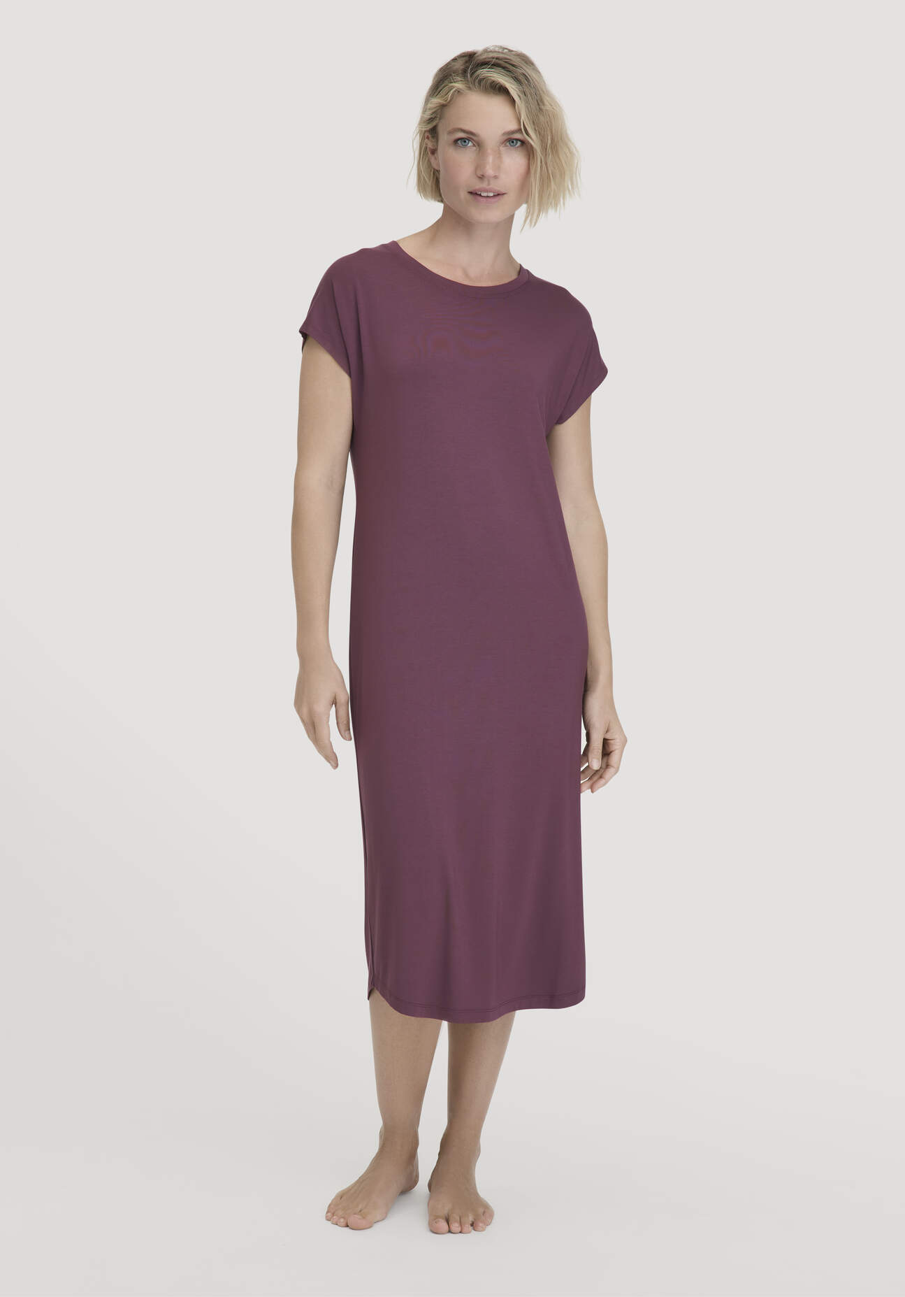 hessnatur Damen Nachthemd PURE FLOW aus TENCEL™ Modal - lila Größe 36
