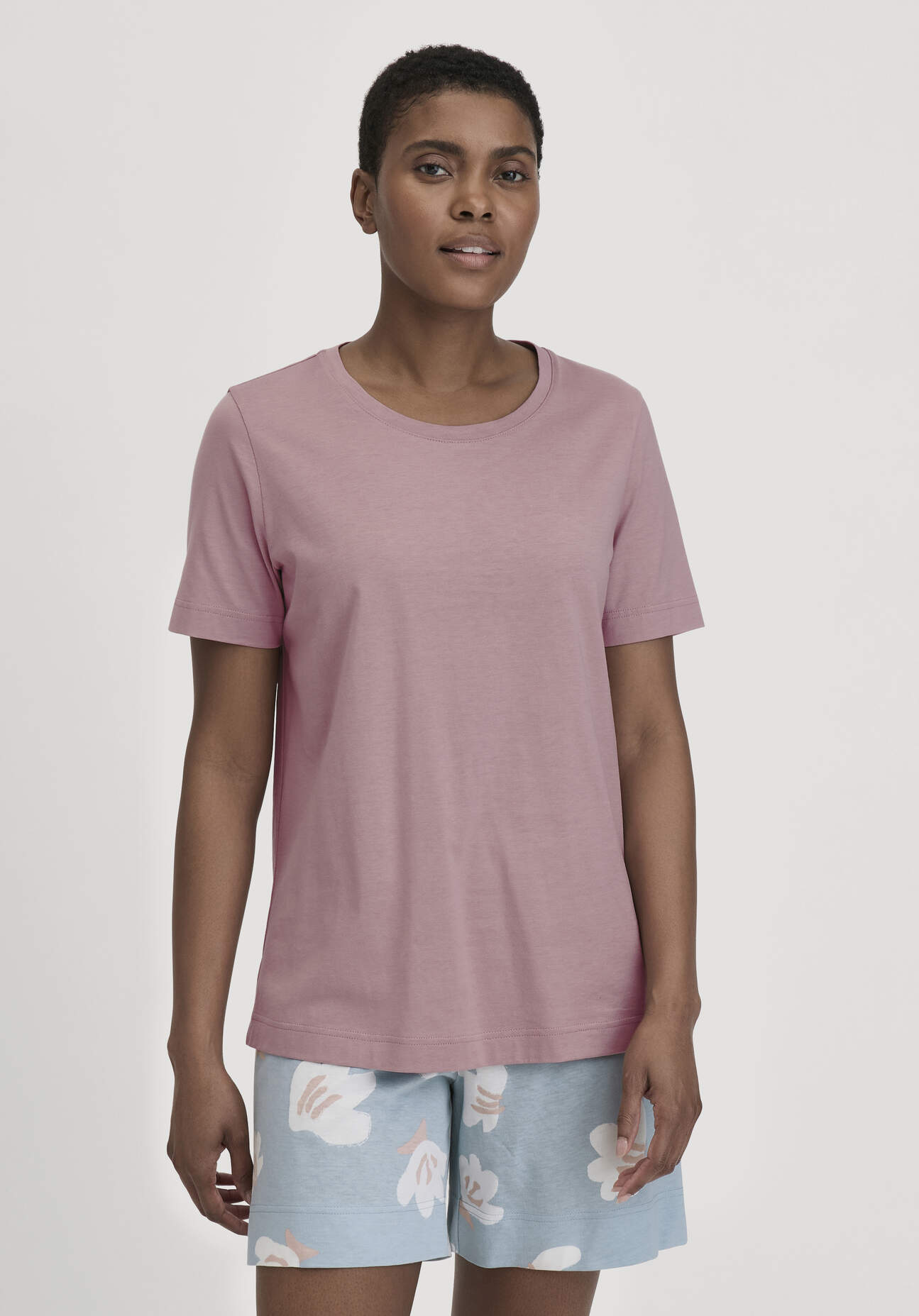 hessnatur Damen Pyjama PURE COTTON aus Bio-Baumwolle - blau Größe 40