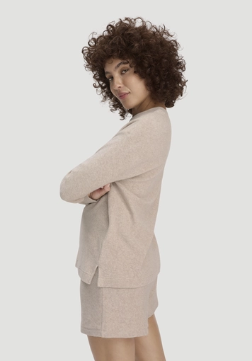 Frottee Loungeshirt Oversize PURE COTTON aus reiner Bio-Baumwolle - 1