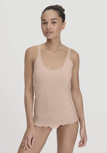 Tanktop COTTON FEEL LACE aus Bio-Baumwolle - 0