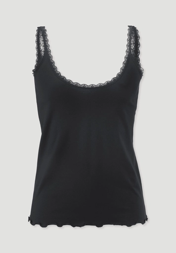 Tank top COTTON FEEL LACE made of organic cotton