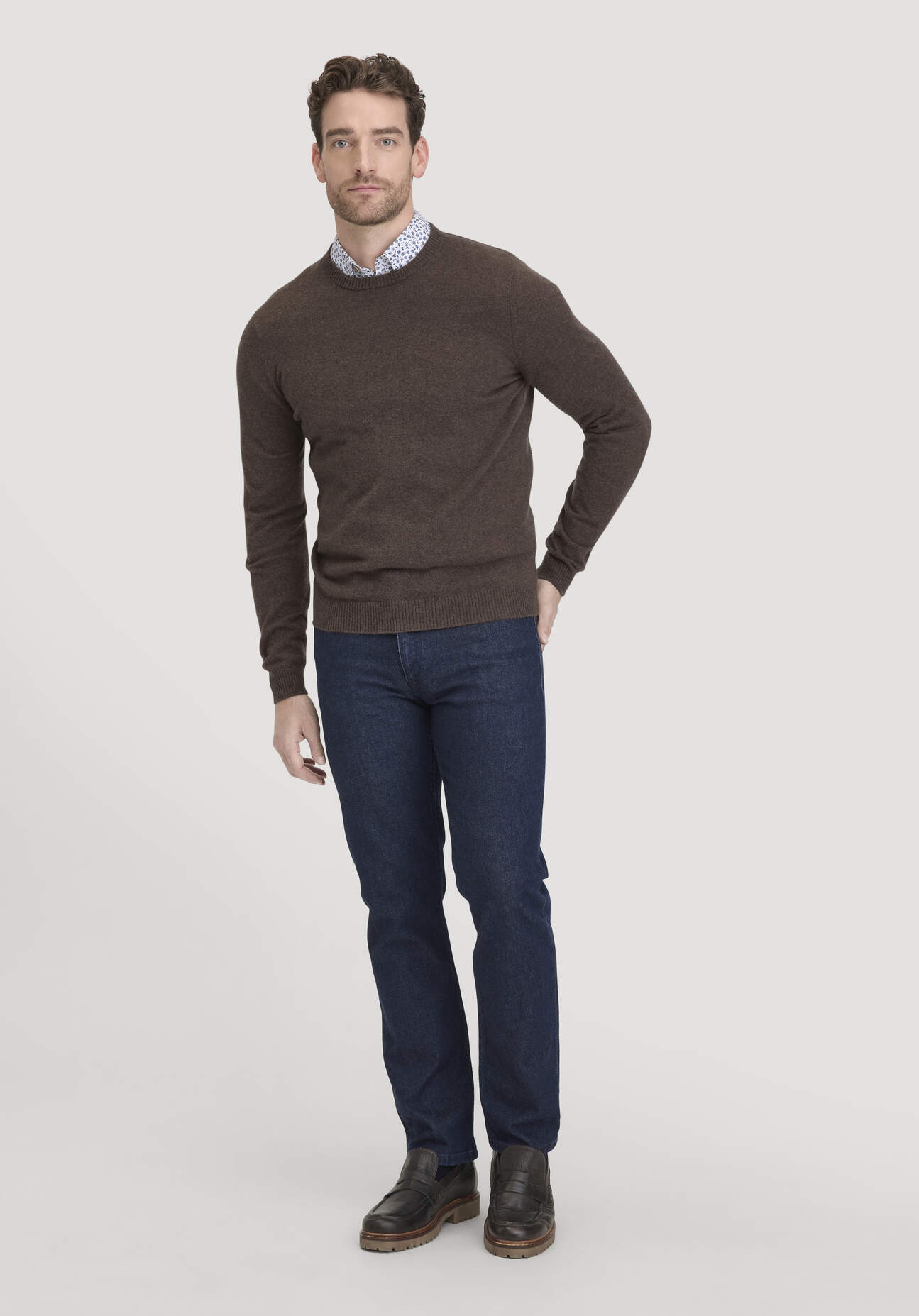 hessnatur Herren Loafer aus chromfrei gegerbtem Leder - braun Größe 45