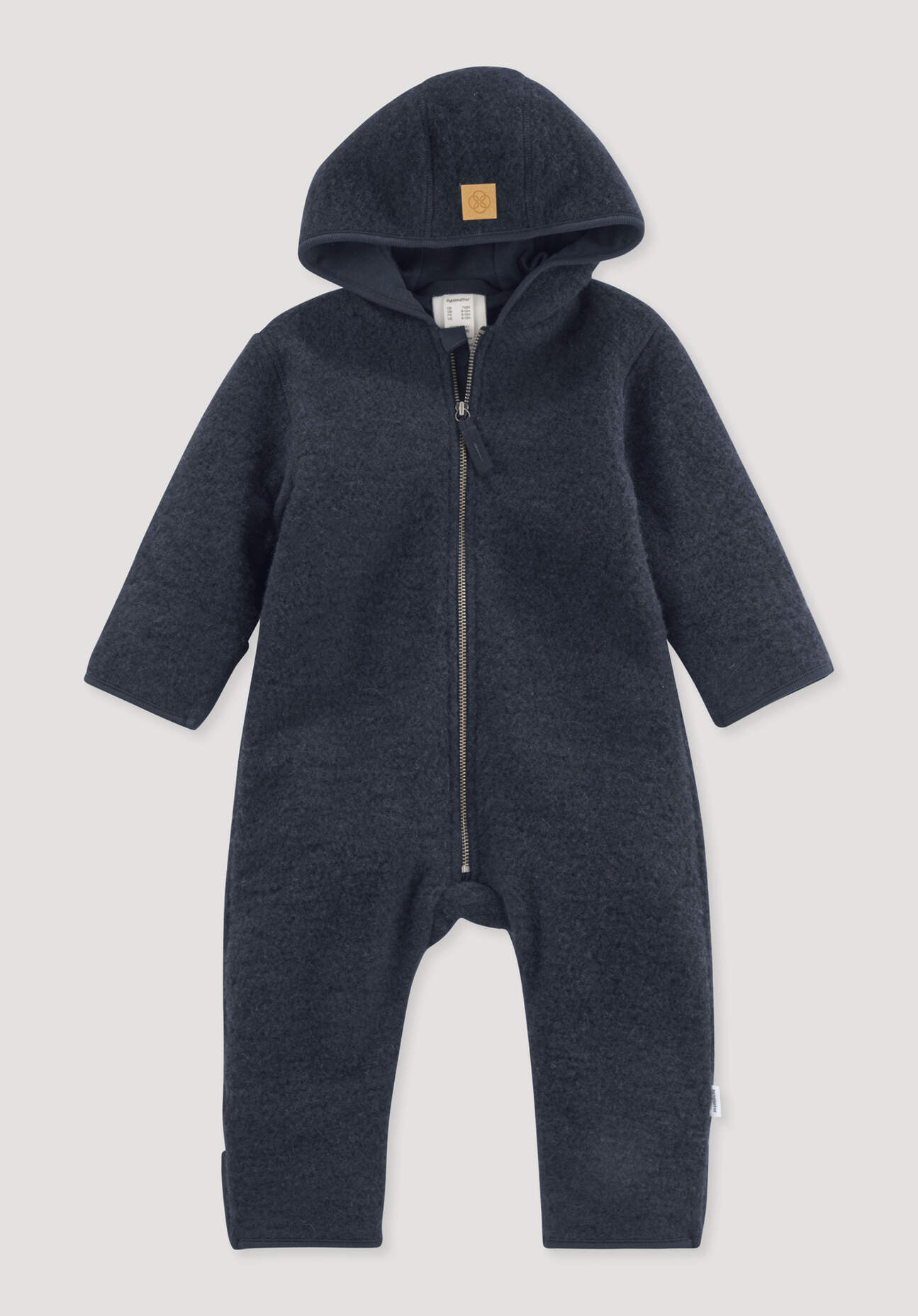 hessnatur Baby Wollfleece Overall aus Bio-Merinowolle - blau Größe 74/80