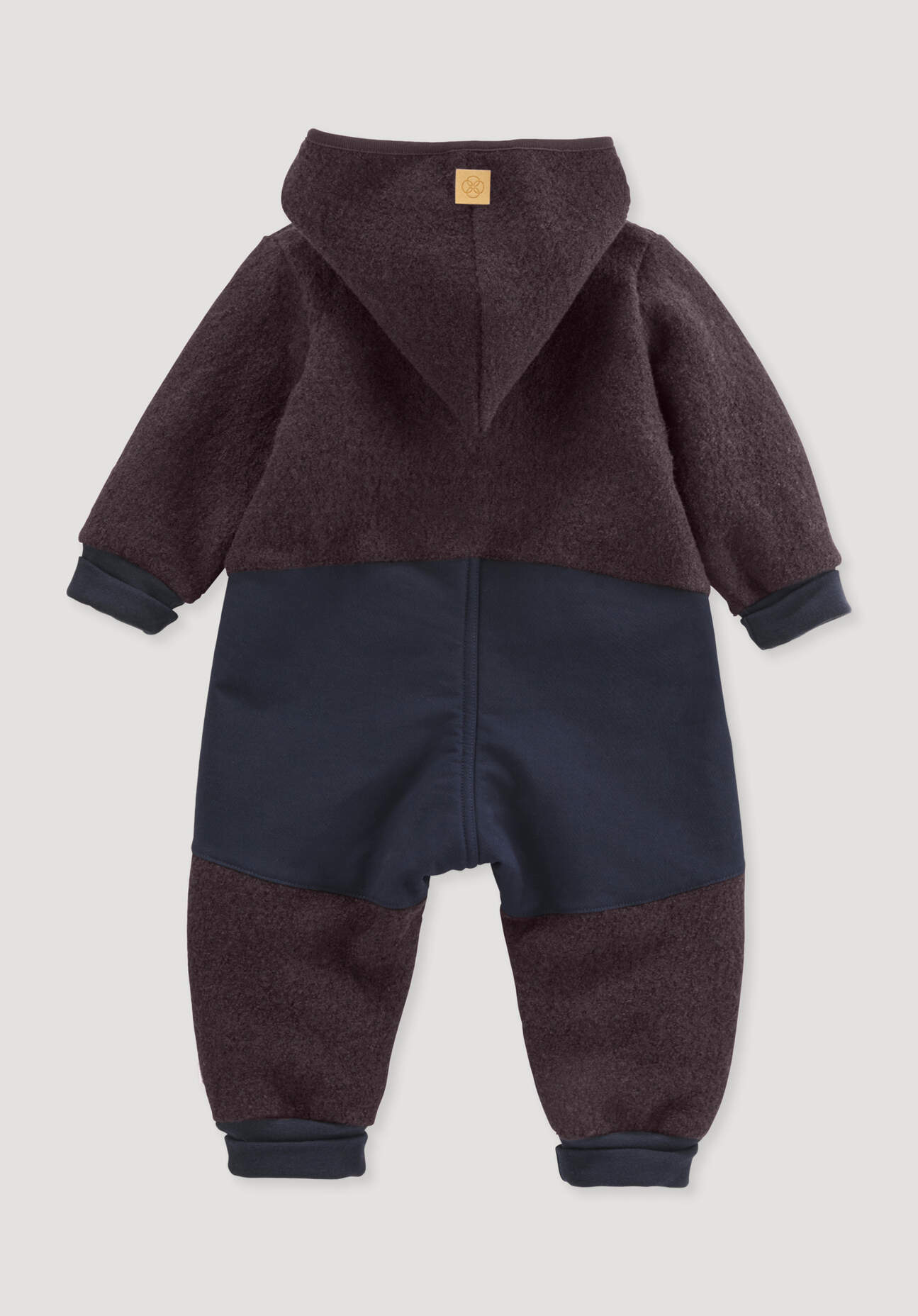 Thumbnail - hessnatur Baby Wollwalk Overall aus Bio-Merinowolle mit Softshell - braun - Größe 74/80