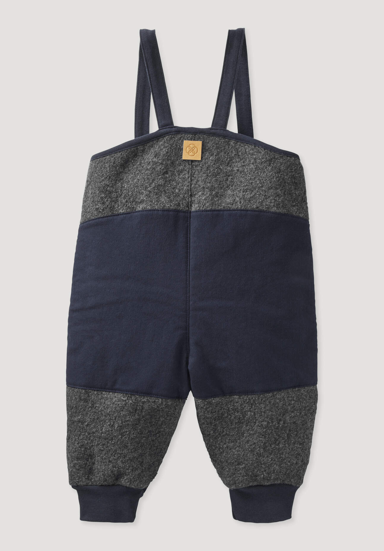 Thumbnail - hessnatur Baby Wollwalk Latzhose aus Bio-Merinowolle mit Nature Shell - grau - Größe 98/104