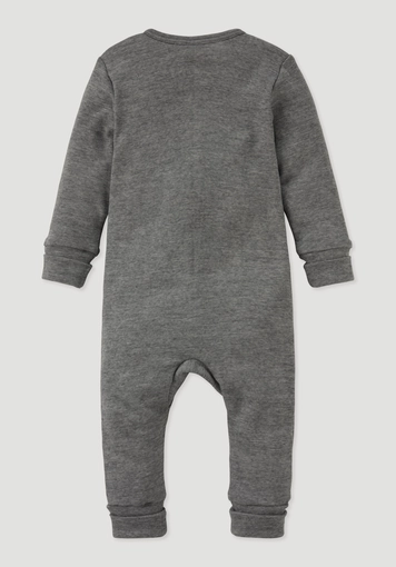 Organic cotton sleepsuit with organic merino wool and silk - 1