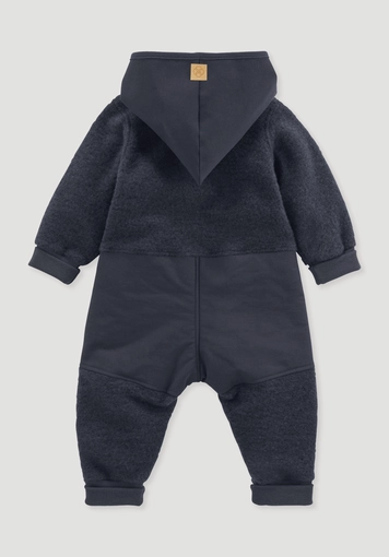 Wool fleece overall made from organic merino wool with softshell - 1