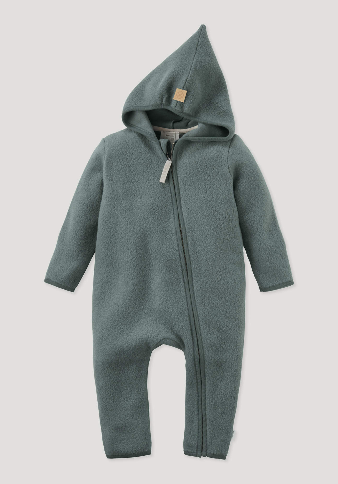 hessnatur Baby Fleece Overall aus Bio-Baumwolle - grün Größe 62/68